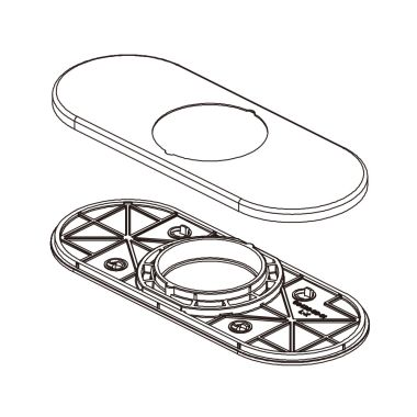 Click here to see Delta RP103955SP Delta Arvo Escutcheon and Base Plate, Brushed Nickel - RP103955SP