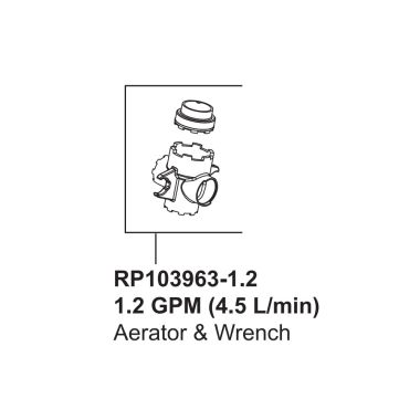 Click here to see Delta RP103963-1.2 Delta Nicoli Bathroom Faucet Aerator and Wrench - RP103963-1.2