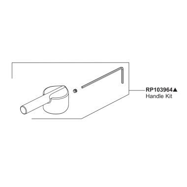 Click here to see Delta RP103964BL Delta Nicoli Pull-Down Bathroom Faucet Lever Handle Kit, Matte Black - RP103964BL