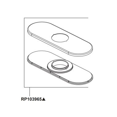 Click here to see Delta RP103965BL Delta Nicoli Escutcheon and Baseplate, Matte Black - RP103965BL