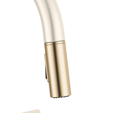 Click here to see Delta RP104022CZ Delta Nicoli Pull-Down Bridge Kitchen Faucet Wand Assembly, Champagne Bronze - RP104022CZ