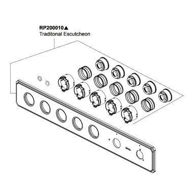 Click here to see Delta RP200010CZ Delta Traditional Escutcheon, Chmpagne Bronze - RP200010CZ