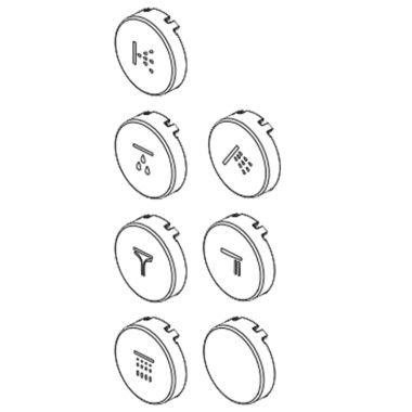 Click here to see Delta RP200029 Delta MagnaChoice Traditional Thermostatic Trim Vertical Round Button Kit, Chrome - RP200029