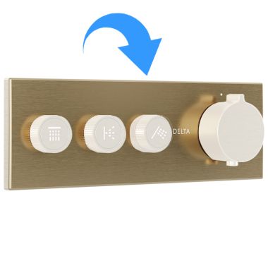Click here to see Delta RP677005CZ Delta MagnaChoice Bud Thermostatic Trim Escutcheon Assembly, Champagne Bronze - RP677005CZ