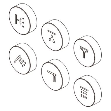 Click here to see Delta RP677008BL Delta MagnaChoice Bud Thermostatic Trim Button Kit, Matte Black - RP677008BL