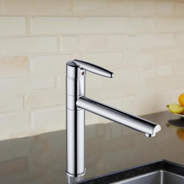 Click here to see Delta 25201-LA Delta Grail Single-Handle Kitchen Faucet, Stick Handle, 2.2 GPM, Chrome - 25201-LA