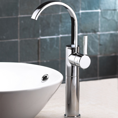 Click here to see Delta 26625-P Delta Mandolin Single-Handle Bathroom Faucet w/ Pillar Extension, Pop-Up, Chrome - 26625-P