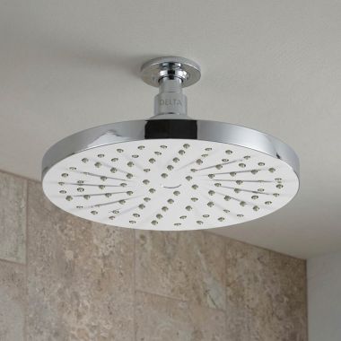 Click here to see Delta ISH11003 Delta 6” Round Rain Can Showerhead with Touch-Clean, Chrome - ISH11003