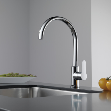 Click here to see Delta 33501 Delta Celeste Single-Handle Kitchen Faucet, Chrome - 33501