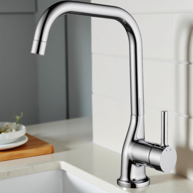 Click here to see Delta 23201 Delta Talon Single Handle Kitchen Sink Faucet, Chrome - 23201