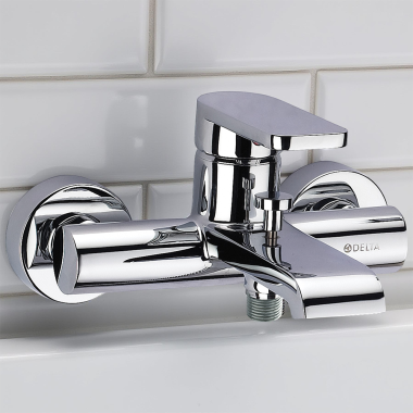 Click here to see Delta 26550-VO Delta Mandolin On-Wall Tub/Shower Valve, Chrome - 26550-VO