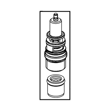 Click here to see Delta RP74474 Delta Elemetro On-Wall Tub/Shower Valve Diverter - RP74474