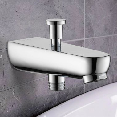 Click here to see Delta ITS62230 Delta Elemetro Tub Spout with Hand Shower Diverter, Chrome - ITS62230