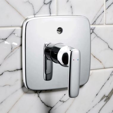 Click here to see Delta T853338 Delta Andian Square Valve Trim with Diverter with Metal Lever Handle, ADA, Chrome - T853338