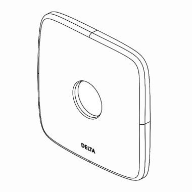 Click here to see Delta RP76209 Delta Kami Escutcheon Assembly, Chrome - RP76209