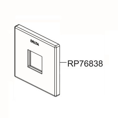 Click here to see Delta RP76838 Delta Kami Escutcheon Assembly, Chrome - RP76838