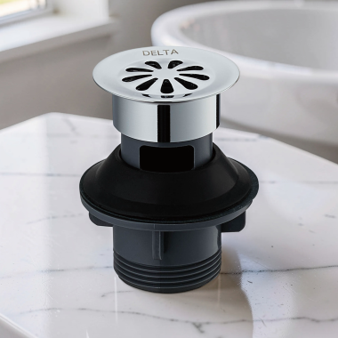 Click here to see Delta IAOGD001 Delta Grid Drain with Overflow, Polished Chrome - IAOGD001