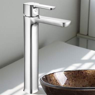 Click here to see Delta 33925-P Delta Kami Single-Handle Bathroom Faucet w/ Riser, Chrome - 33925-P