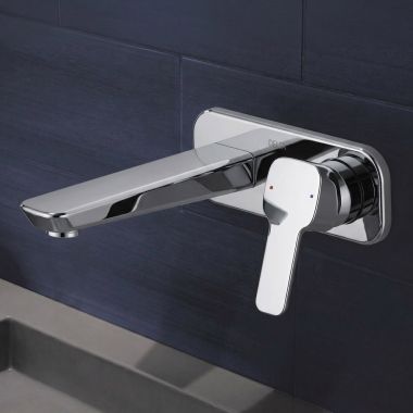 Click here to see Delta T31339-WL Delta Kami Single Handle Wall-Mount Bathroom Faucet Trim with Swivel Aerator, Polished Chrome - T31339-WL
