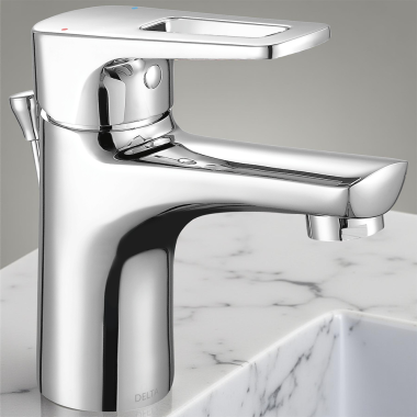Click here to see Delta 44025-LP Delta Ixa Flex Single-Handle Bathroom Faucet w/ Pop-Up, 4.2 GPM, Chrome - 44025-LP