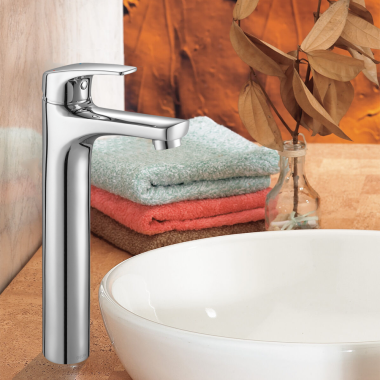Click here to see Delta 44025-P Delta Ixa Soft Single-Handle Bathroom Faucet w/ Riser, 4.2 GPM, Chrome - 44025-P