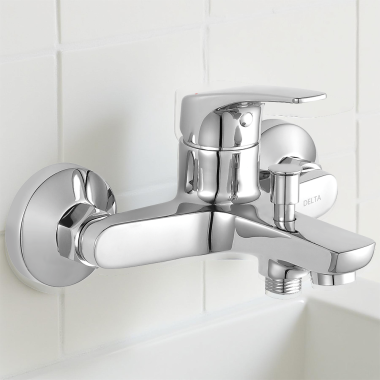 Click here to see Delta 44050-VO Delta Ixa Soft On-Wall Tub/Shower Valve, Chrome - 44050-VO