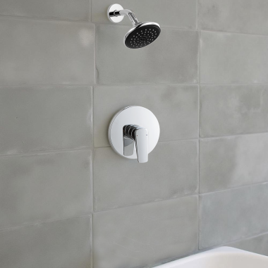 Click here to see Delta 44076-SQ Delta Ixa Jive In Wall Shower, Chrome - 44076-SQ