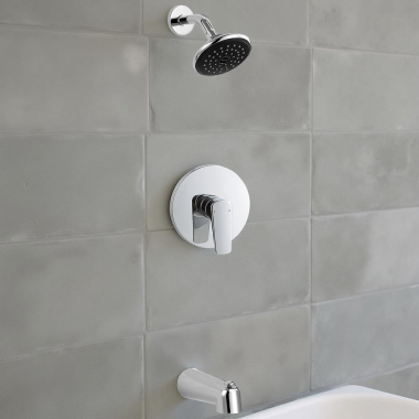 Click here to see Delta 44075-SQ Delta Ixa Jive In-Wall Tub and Shower, Chrome - 44075-SQ