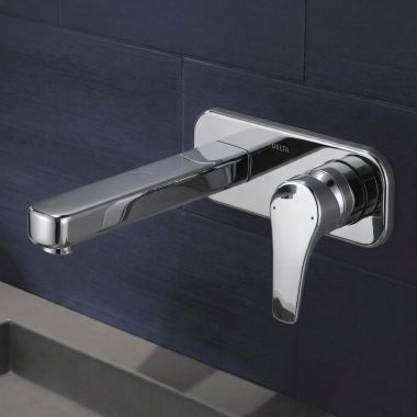 Click here to see Delta T31440-WL Delta Ixa Single Handle Wall Mount Lavatory Faucet, Lever Handle, Polished Chrome - T31440-WL