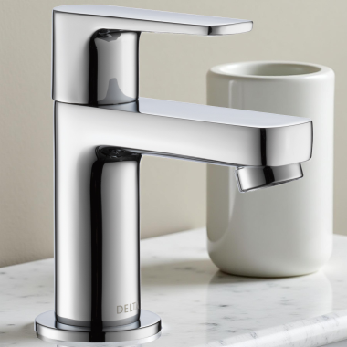 Click here to see Delta 44020-SQ Delta Ixa Jive Single-Handle Short Bathroom Faucet, Cold Water Only, 7.5 GPM, Chrome - 44020-SQ