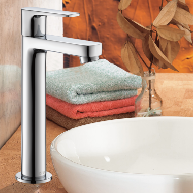 Click here to see Delta 44020-SQ-P Delta Ixa Jive Single-Handle Tall Bathroom Faucet, Cold Water Only, Chrome - 44020-SQ-P