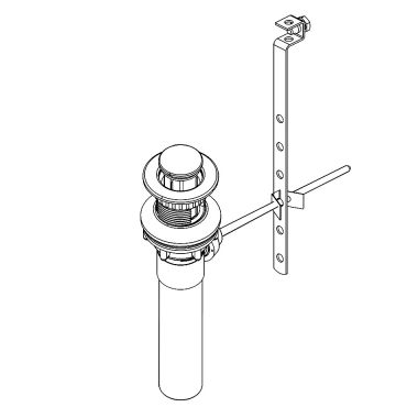 Click here to see Delta RP64337 Delta Kami Pop-Up Drain, Plastic - RP64337