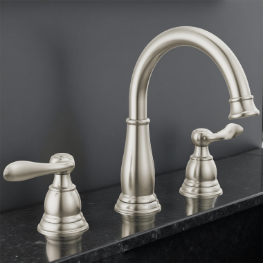 Click here to see Delta 35896LF-BN Delta Windemere Two Handle Widespread Bathroom Faucet, 1.2 GPM, Brushed Nickel - 35896LF-BN