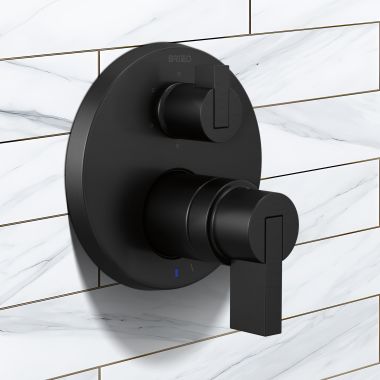 Click here to see Brizo HL75P32-BL Brizo Litze Pressure Balance Lever Handle Kit with Diverter and Temperature Control, ADA, Matte Black - HL75P32-BL