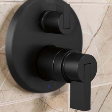 Click here to see Brizo HL75P32-BL Brizo Litze Pressure Balance Lever Handle Kit with Diverter and Temperature Control, ADA, Matte Black - HL75P32-BL