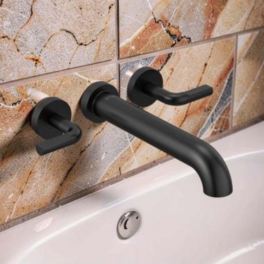 Click here to see  T70435-BLLHP Brizo Litze Wall-Mount Tub Filler with High Flow Ceramic Valve, 9.8 GPM, Matte Black - T70435-BLLHP 