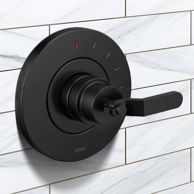 Click here to see Brizo HL60P34-BL Brizo Litze Pressure Balance Valve Trim Handle Kit, Industrial Lever, Matte Black - HL60P34-BL