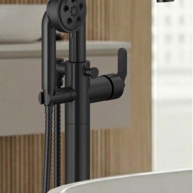 Click here to see Brizo HL7034-BL Brizo Industrial Lever Handle Kit for Litze Floor Mount Tub Filler, ADA, Matte Black - HL7034-BL