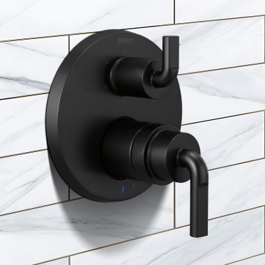 Click here to see Brizo HL75P39-BL Brizo Litze Presure Balance Valve With Diverter Trim Handle Kit - Notch Lever, Matte Black - HL75P39-BL