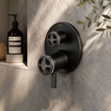 Click here to see  T75535-BLLHP Brizo Litze TempAssure Thermostatic Valve Trim with 3-Function Diverter Trim, Matte Black - T75535-BLLHP