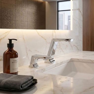Click here to see Delta 820DPA50-SD Delta Contrasta Electronic Bathroom Faucet With Soap Dispenser, Laminar, Aerated or Mikado Spray, Proximity Sensor, WaterSense, ADA, 0.5 GPM, Chrome - 820DPA50-SD