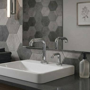 Click here to see Delta 810DPA50-SD Delta Driftex Electronic Bathroom Faucet With Soap Dispenser, Laminar, Aerated or Mikado Spray, Proximity Sensor, Hardwire Operated, WaterSense, ADA, 0.5 GPM, Chrome - 810DPA50-SD