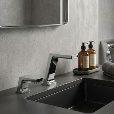 Click here to see Delta 821DPA90-SD Delta Contrasta Electronic Bathroom Faucet With Soap Dispenser, Proximity Sensor, Laminar Flow, WaterSense, ADA, 0.35 GPM, Chrome - 821DPA90-SD