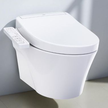 Click here to see Toto CWT4263346CMFG#MS TOTO Elongated In-Wall AP Wall-Hung Toilet w/ S2 Washlet Bidet Combo,1.28 GPF/ 0.9 GPF, Cotton White - CWT4263346CMFG#MS