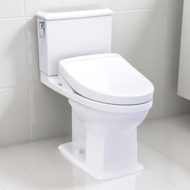 Click here to see Toto MW4943446CEMFG#01 TOTO Connelly Two-Piece Elongated Toilet w/ WASHLET+ S5 Bidet Seat, 1.28/0.9 GPF, Cotton White - MW4943446CEMFG#01