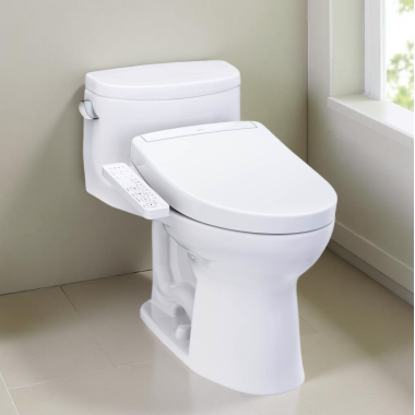 Click here to see Toto MW6343346CEFG#01 TOTO Supreme II WASHLET+ One-Piece Elongated Toilet w/ S2 Bidet Seat, 1.28 GPF, Cotton White - MW6343346CEFG#01