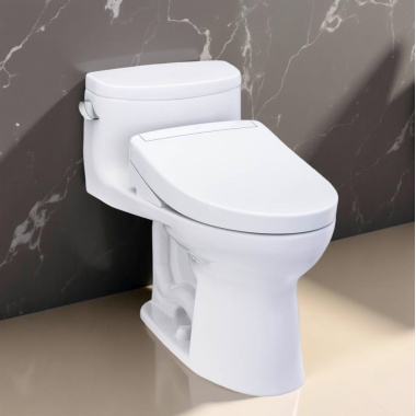Click here to see Toto MW6343446CEFG#01 TOTO Supreme II WASHLET+ One-Piece Elongated Toilet w/ S5 Bidet Seat, 1.28 GPF, Cotton White - MW6343446CEFG#01