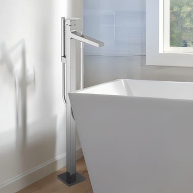 Click here to see Toto TBG10306U#CP TOTO GB Freestanding Bathroom Tub Filler, Comfort Glide, Comfort Wave, Lever Handle, 1.75 GPM, Polished Chrome - TBG10306U#CP 