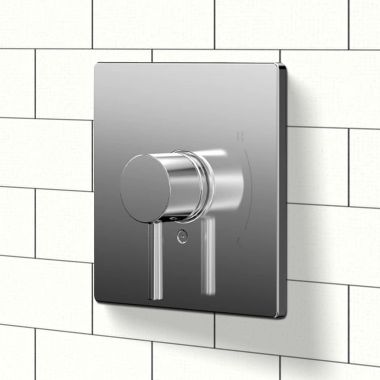 Click here to see Toto TBV02801U#CP TOTO Square Pressure Balance Valve Trim, Lever Handle, ADA-Compliant, Polished Chrome - TBV02801U#CP
