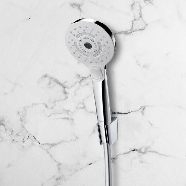 Click here to see Toto TBW01035U4#CP TOTO Three Function Hand Shower, MIST SPA, COMFORT WAVE, WARM SPRA, WaterSense, 1.75 GPM, Polished Chrome - TBW01035U4#CP